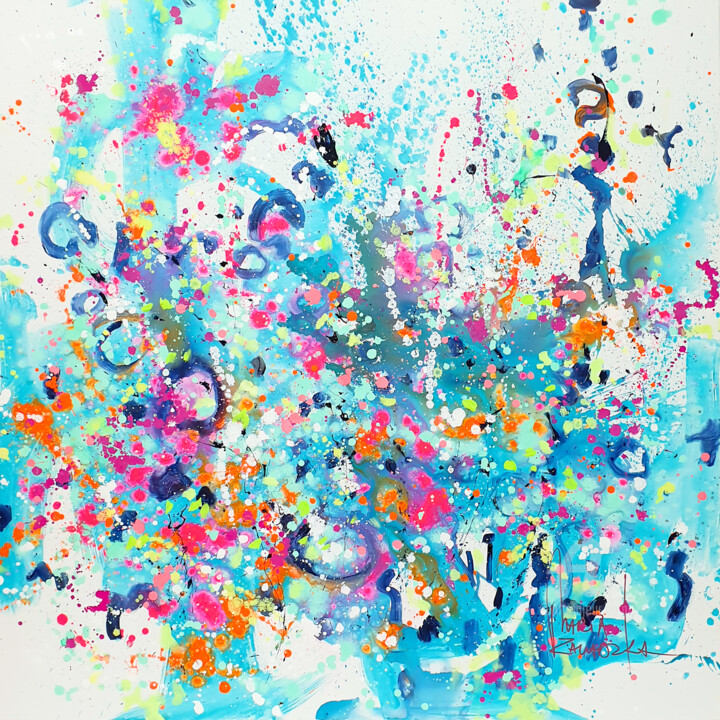 Картина под названием "Dreamscape" - Marta Zawadzka, Подлинное произведение искусства, Акрил Установлен на Деревянная рама д…