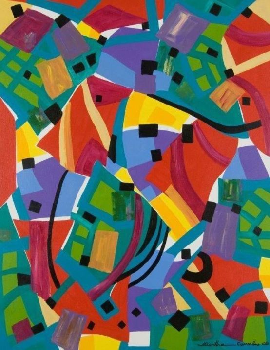 Malerei mit dem Titel "Transparências" von Martha Carvalho, Original-Kunstwerk, Acryl