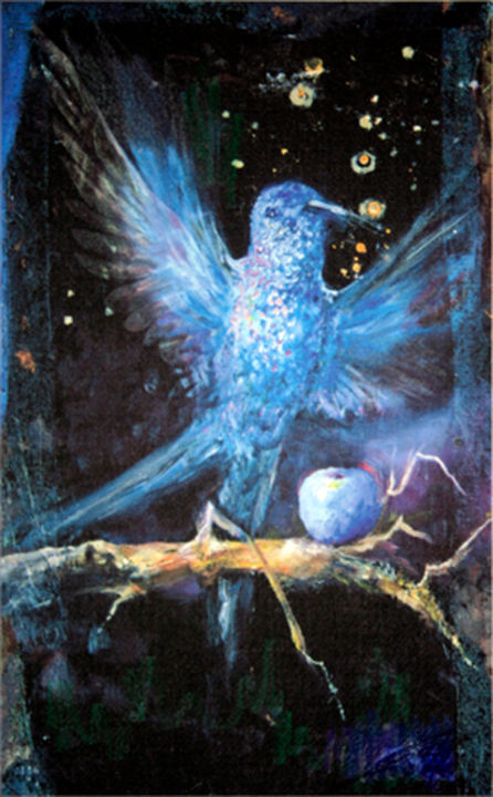 Incisioni, stampe intitolato "Mexican art. Blue R…" da Martha Chapa, Opera d'arte originale, Serigrafia