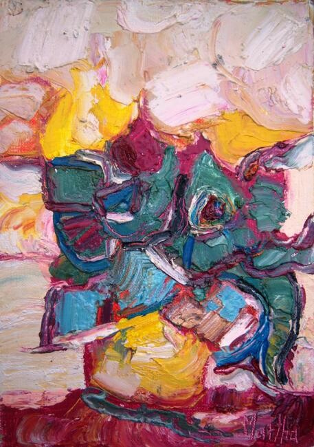 Peinture intitulée "Flambée" par Martha Melikian, Œuvre d'art originale