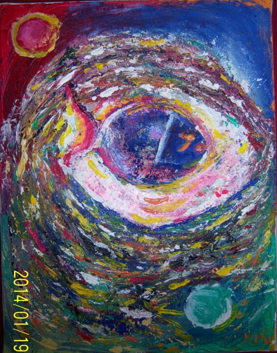 Peinture intitulée "LE REVE DU CHAT" par Martha Melikian, Œuvre d'art originale, Autre