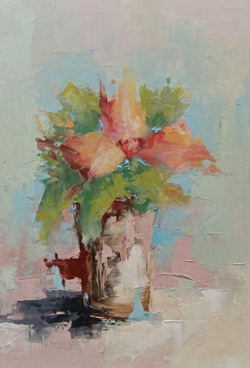 Painting titled "Small still life ab…" by Marinko Šarić, Original Artwork, Oil