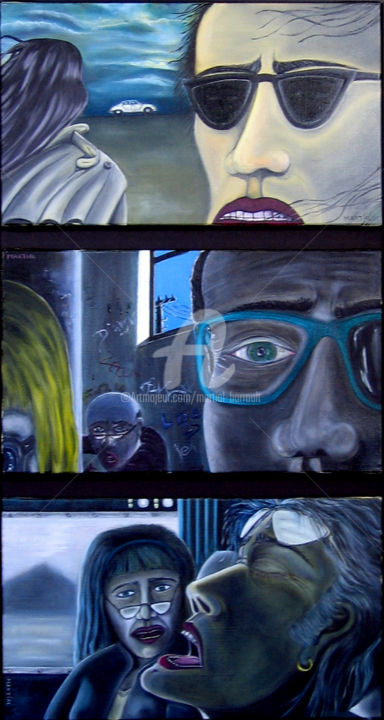 Pittura intitolato "Close-up (série "Le…" da Martial Barrault, Opera d'arte originale, Olio