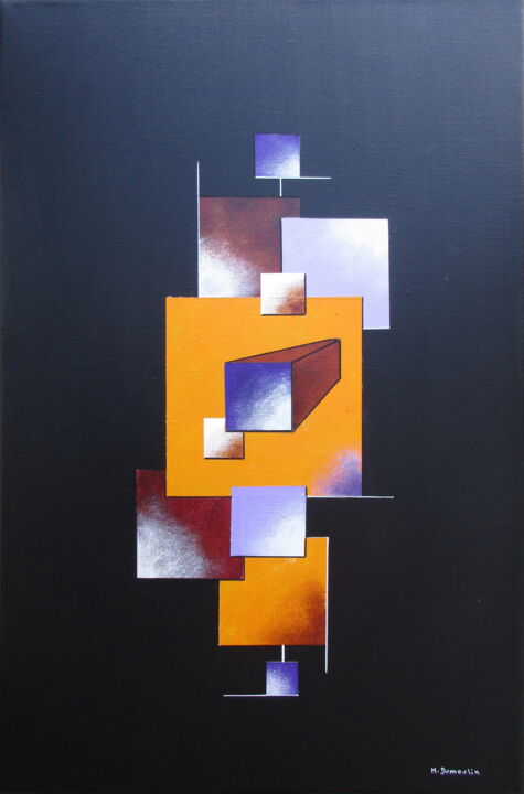 Painting titled "" Evasion "" by Martial Dumoulin, Original Artwork, Acrylic Mounted on Wood Stretcher frame