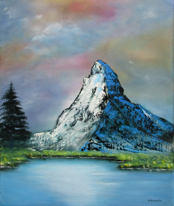 Pittura intitolato "" La Corne "" da Martial Dumoulin, Opera d'arte originale, Olio Montato su Telaio per barella in legno