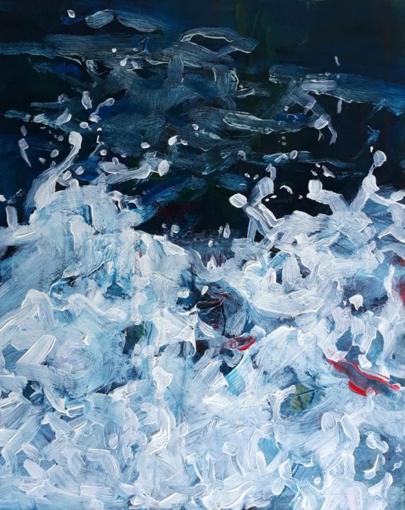Peinture intitulée "Splashing water II" par Martijn Figeys, Œuvre d'art originale, Acrylique