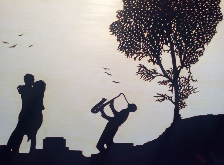 Painting titled "Love melody" by Martin Ashkhatoev, Original Art, Acrylic
