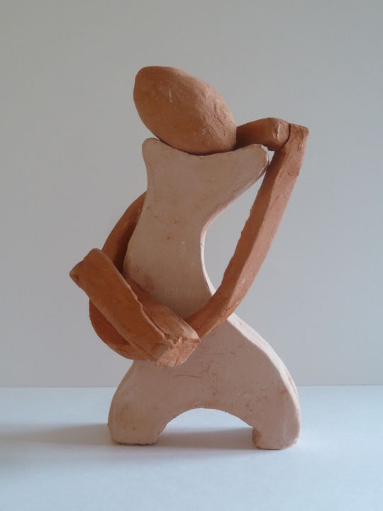 Sculpture titled "Vierge à l'Enfant" by Martin Jobert, Original Artwork