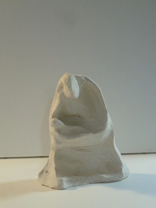 Sculpture titled "Vierge à l'Enfant" by Martin Jobert, Original Artwork