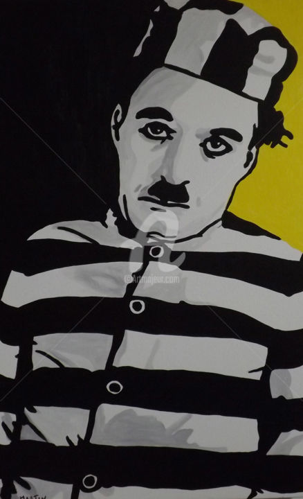 Картина под названием "Chaplin" - Martin Pablo, Подлинное произведение искусства, Акрил