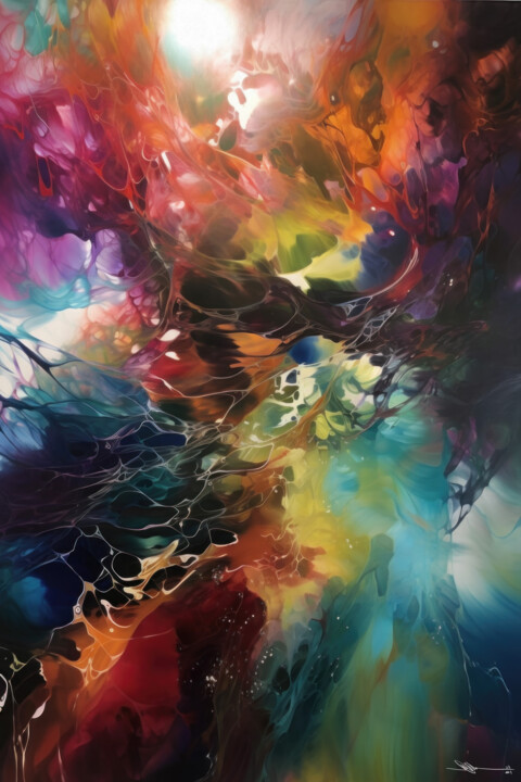Digital Arts titled "Cosmic Euphoria #00…" by Martin Underwood, Original Artwork, AI generated image