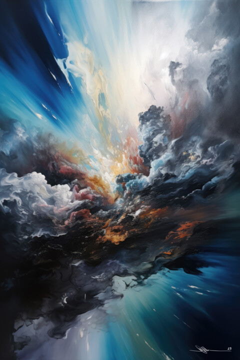 Digital Arts titled "Heavenly Horizon #0…" by Martin Underwood, Original Artwork, AI generated image