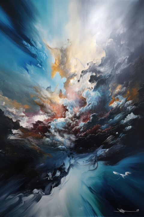 Digital Arts titled "Heavenly Horizon #0…" by Martin Underwood, Original Artwork, 2D Digital Work