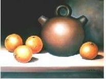 Painting titled "Frutas de estación…" by Martín Vallejos, Original Artwork