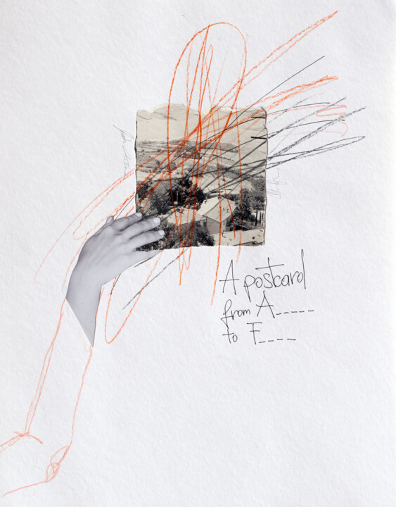 "A Postcard from A__…" başlıklı Kolaj Martin Wieland tarafından, Orijinal sanat, Kolaj