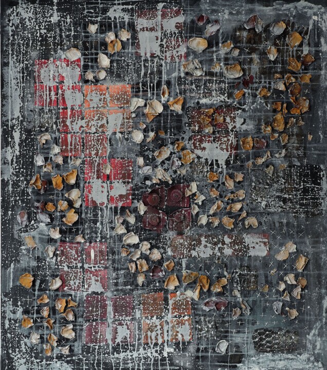 Art textile intitulée "el paseo del mirlo…" par Martina Baus, Œuvre d'art originale, Fibre Textile Monté sur Châssis en bois