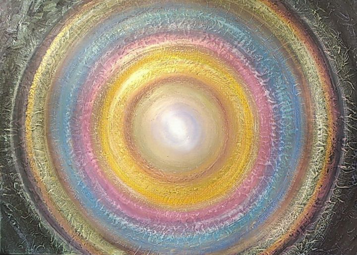 Malarstwo zatytułowany „Vibration of colors” autorstwa Tinkabenka, Oryginalna praca, Akryl