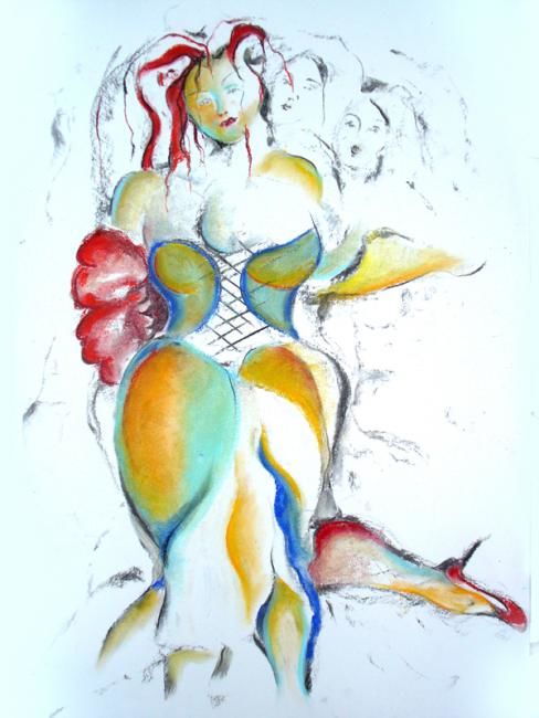Zeichnungen mit dem Titel "rothaariges tanzend…" von Martina Jäger, Original-Kunstwerk