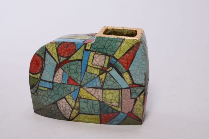 Sculpture intitulée "Vase Kathedrale" par Martina Kutschera, Œuvre d'art originale, Céramique