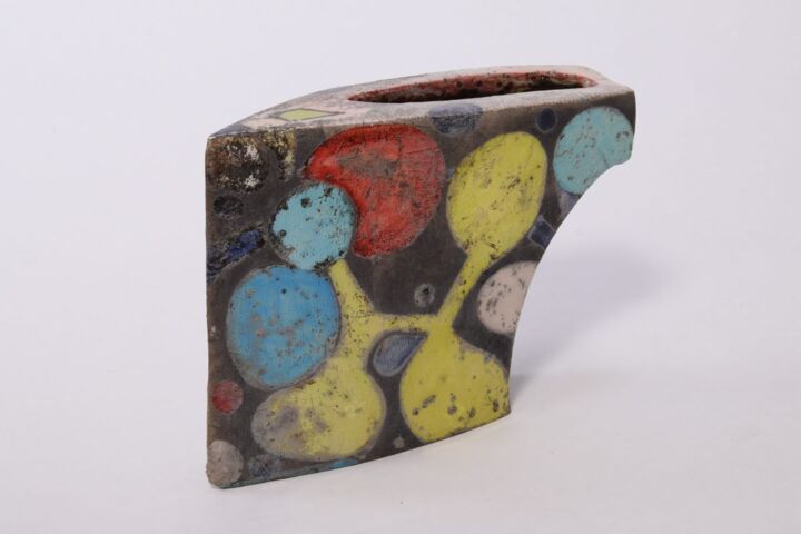 Sculpture intitulée "Vase Retina" par Martina Kutschera, Œuvre d'art originale, Céramique