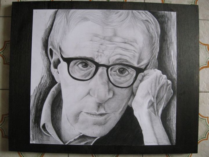 Disegno intitolato "Woody Allen" da Martina Purificato, Opera d'arte originale, Altro