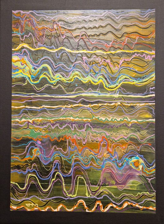 Schilderij getiteld "Vibration 1" door Martina Trager, Origineel Kunstwerk, Acryl