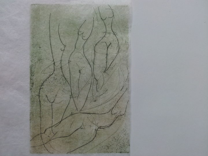 Incisioni, stampe intitolato "relevé 3" da Martina Trager, Opera d'arte originale, Monotipo