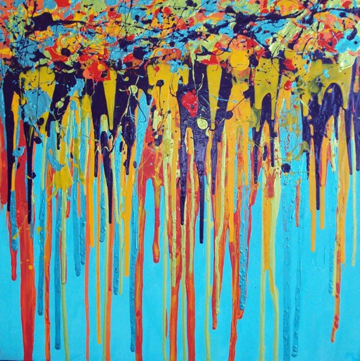 Peinture intitulée "MELTING" par Martine Antony, Œuvre d'art originale,