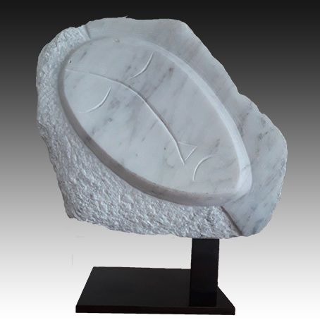 Sculpture titled ""double je" - verso…" by Martine Camors, Original Artwork, Stone