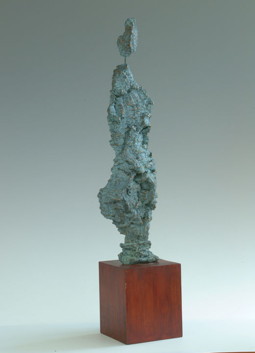 Sculpture titled "Femme écorce" by Martine Camors, Original Artwork, Bronze