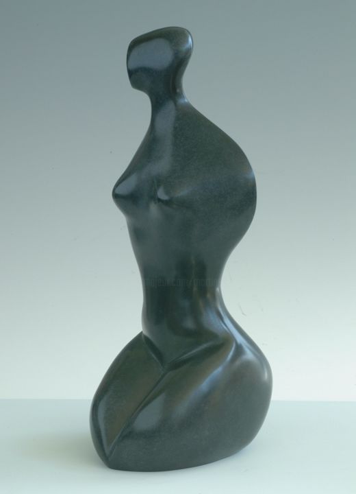 Sculpture intitulée ""Regard vers"" par Martine Camors, Œuvre d'art originale, Bronze