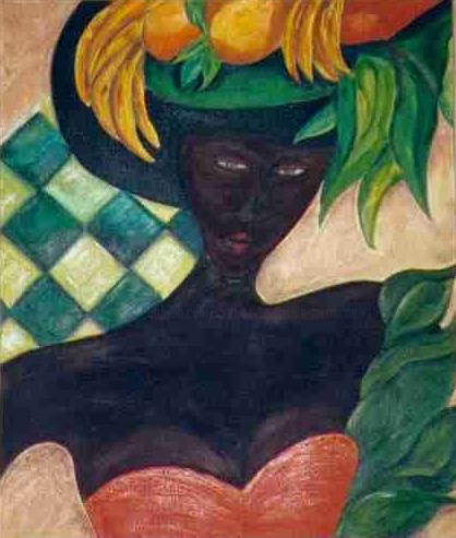 Peinture intitulée "l-africaine.jpg" par Martine Capdeville-Lacomme, Œuvre d'art originale, Acrylique