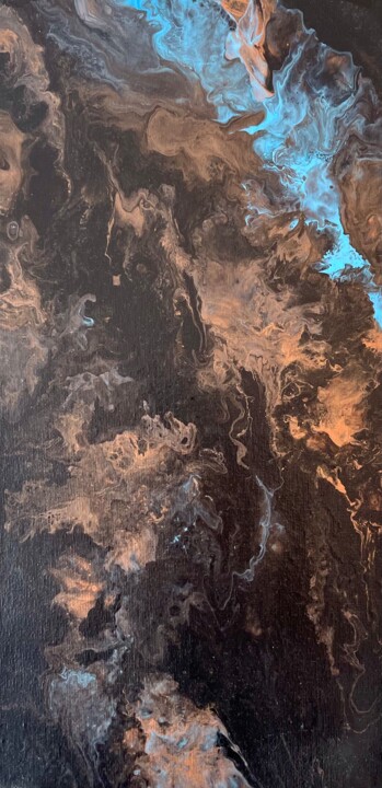 Pittura intitolato "Vulcano II" da Martine Casal Kfoury, Opera d'arte originale, Acrilico Montato su Telaio per barella in l…