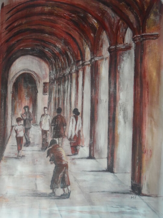 Painting titled "Venezia" by Martine Fleury, Original Artwork, Ink