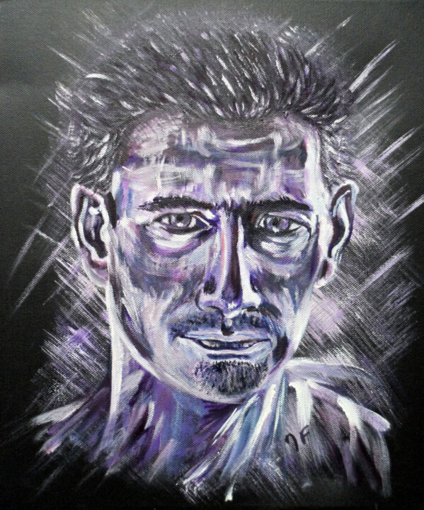 Peinture intitulée "Sam" par Martine Fleury, Œuvre d'art originale, Acrylique