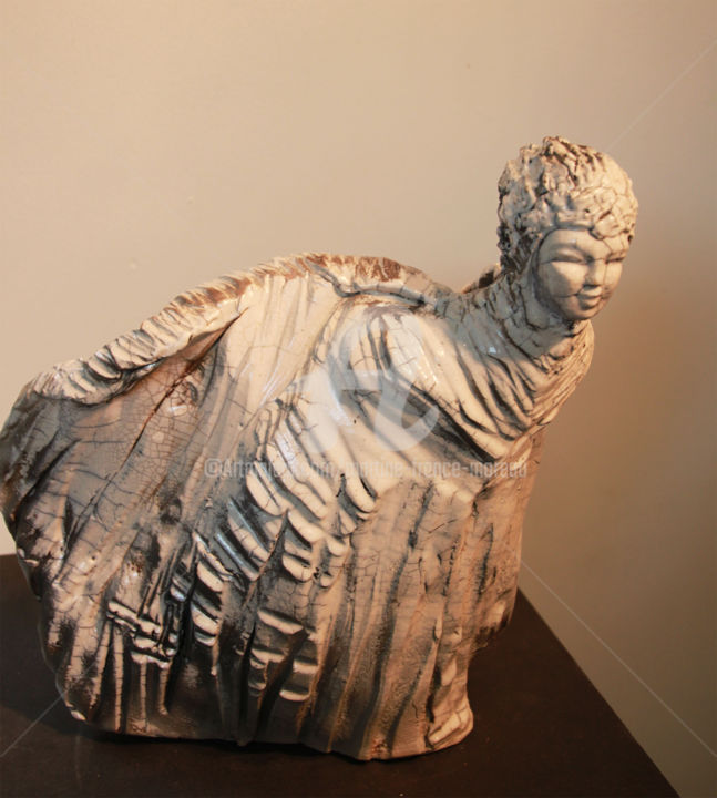 Sculptuur getiteld "Envol5" door Martine France Moreau, Origineel Kunstwerk, Klei