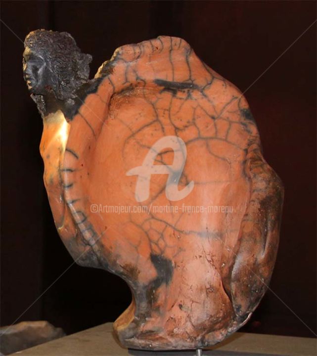 Sculpture intitulée "Envol 3" par Martine France Moreau, Œuvre d'art originale, Céramique