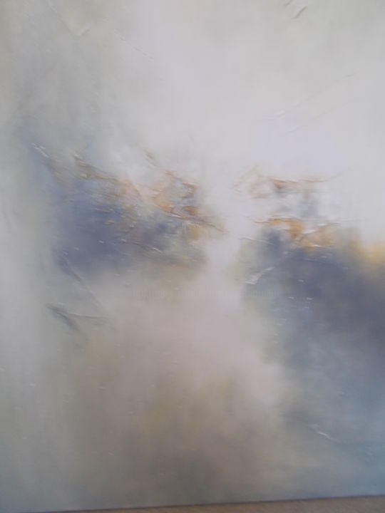 Pintura intitulada "Lumière après neige" por Martine Moreau, Obras de arte originais, Óleo
