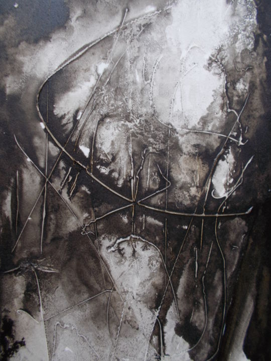 Zeichnungen mit dem Titel "Encre de chine ( N…" von Martine Moreau, Original-Kunstwerk, Tinte