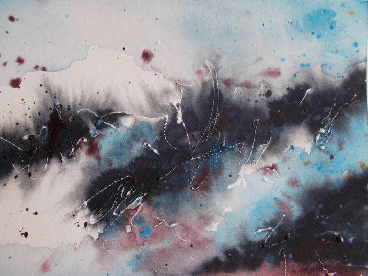 Peinture intitulée "Aquarelle - n 16" par Martine Moreau, Œuvre d'art originale, Aquarelle