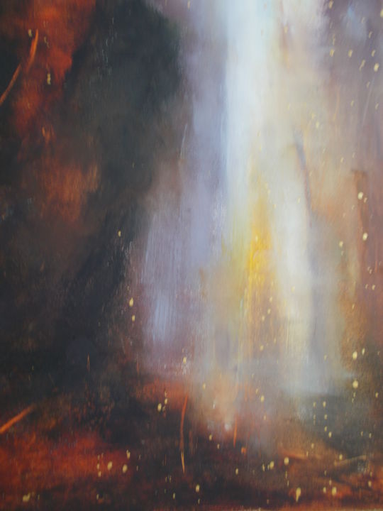 Peinture intitulée "Prescience de l'inv…" par Martine Moreau, Œuvre d'art originale, Huile