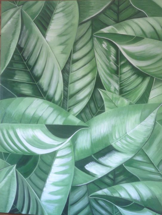 Pintura titulada "Jungle" por Martine Ragot, Obra de arte original, Acrílico Montado en Bastidor de camilla de madera