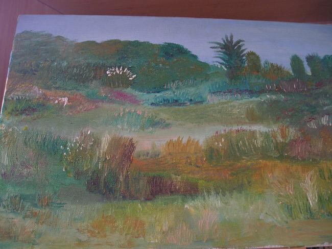 Peinture intitulée "le bois de laurie" par Martine Rambeau, Œuvre d'art originale, Huile