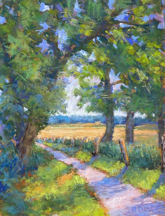 Peinture intitulée "Normadie 6" par Martine Tulet, Œuvre d'art originale, Pastel