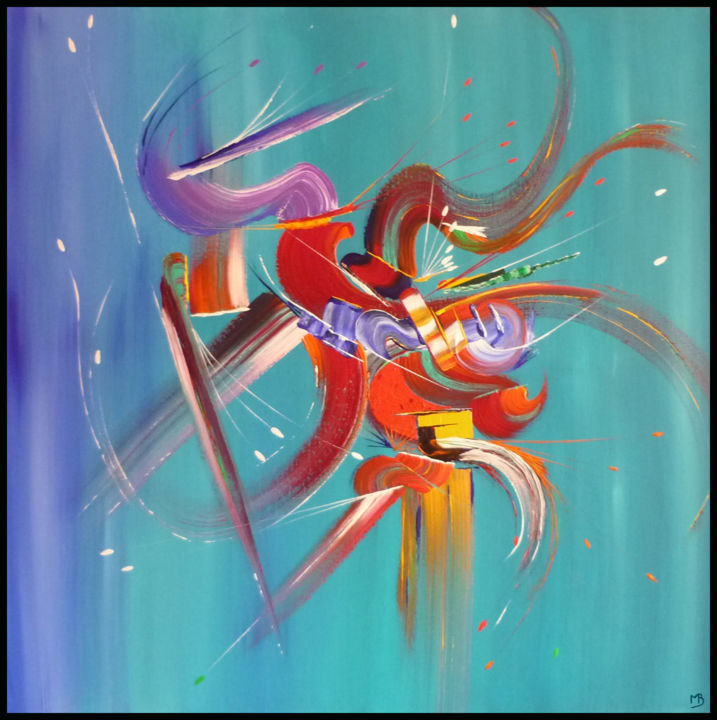 Peinture abstraite MELODIE Peinture par Martine Belfodil | Artmajeur