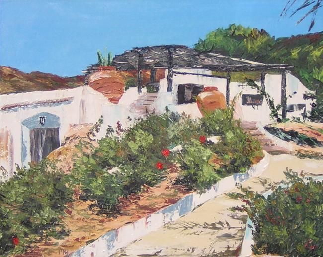 Peinture intitulée "villa en provence" par Martine Boucher, Œuvre d'art originale