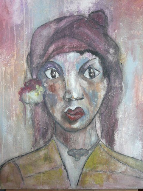 Painting titled "Appoline" by Martine Flory, Original Artwork, Acrylic