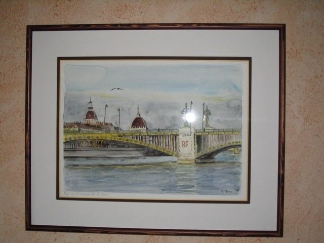 Painting titled "Pont de l'universit…" by Martine Gonin, Original Artwork