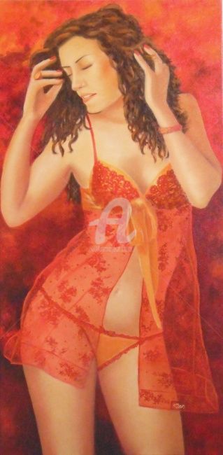 Peinture intitulée "La nuisette" par Mgdecors, Œuvre d'art originale, Huile