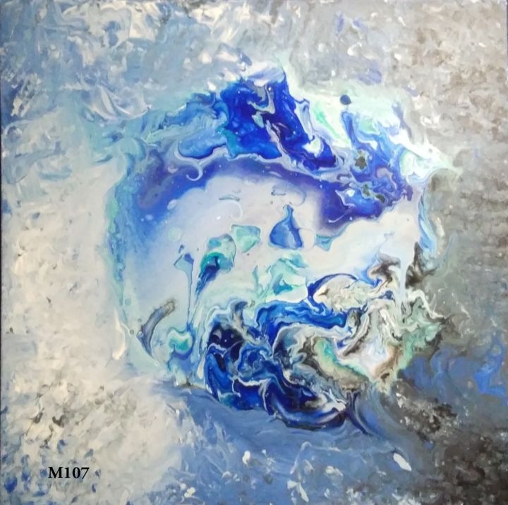 Peinture intitulée "Aquatique" par Martine Rauzy, Œuvre d'art originale, Acrylique